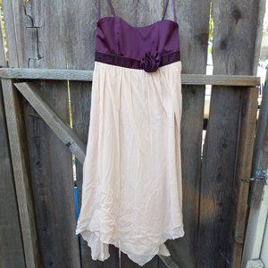 Pink Silk & Velvet Strapless Dress Y2K Fairycore Balletcore Romantic Softgirl